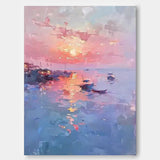 Large Dreamy Colors Landscape Oil Painting On Canvas Abstract Scenery Wall Art Acrylic Painting Home Decor