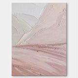 Pink Texture Abstract Art Painting Large Minimalist  Pink Wall Art 3D Texture Art Original Oil Painting