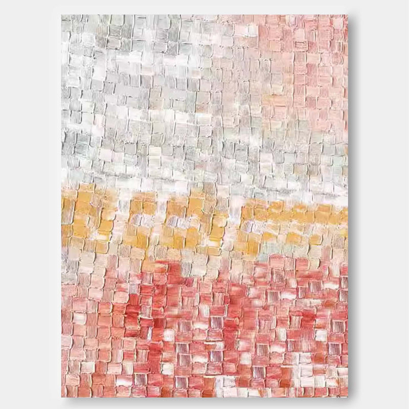 Red And Grey Abstract Oil Painting on Canvas Modern Texture Wall Art Large Colorful Original Knife Painting Home Decor