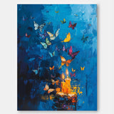 Original Artwork Abstract Still Life Painting Butterfly By Candlelight Acrylic Painting On Canvas Home Decor