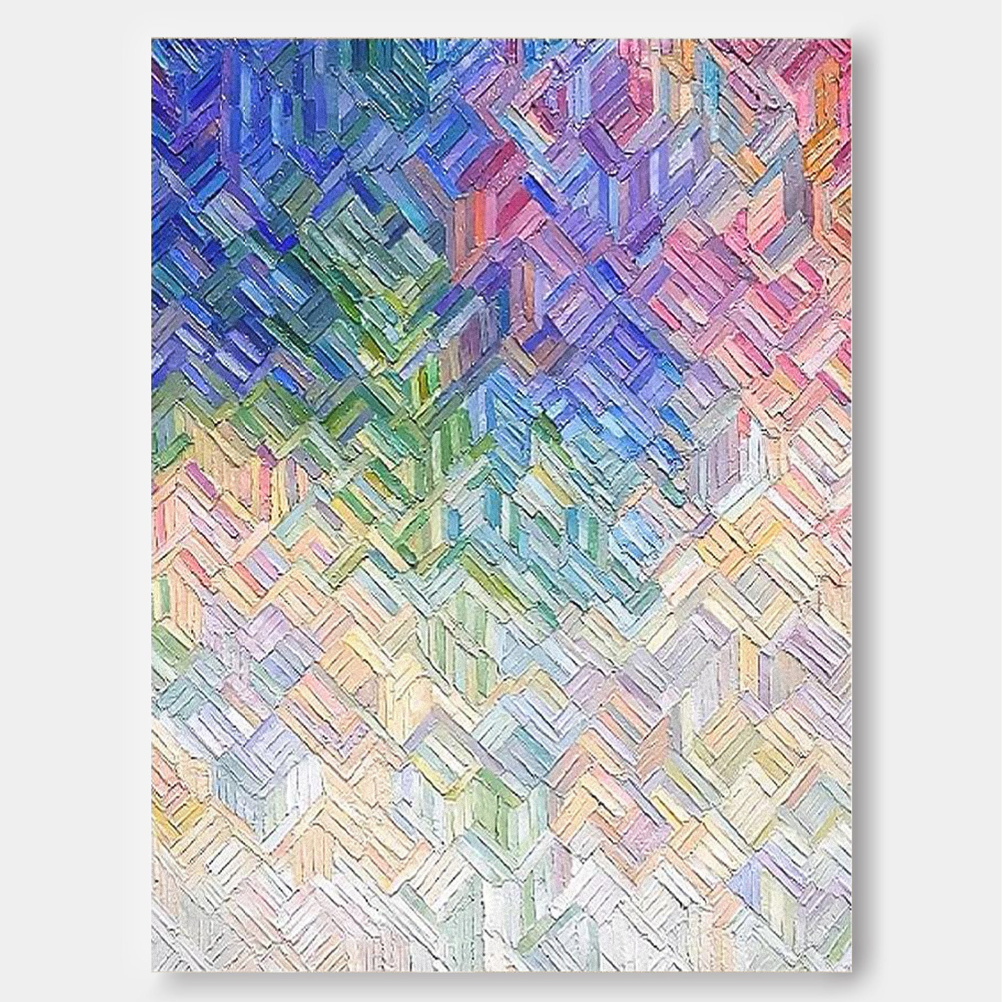 Modern Texture Wall Art Bright colors Abstract Oil Painting On Canvas Large Original knife Painting For Living Room