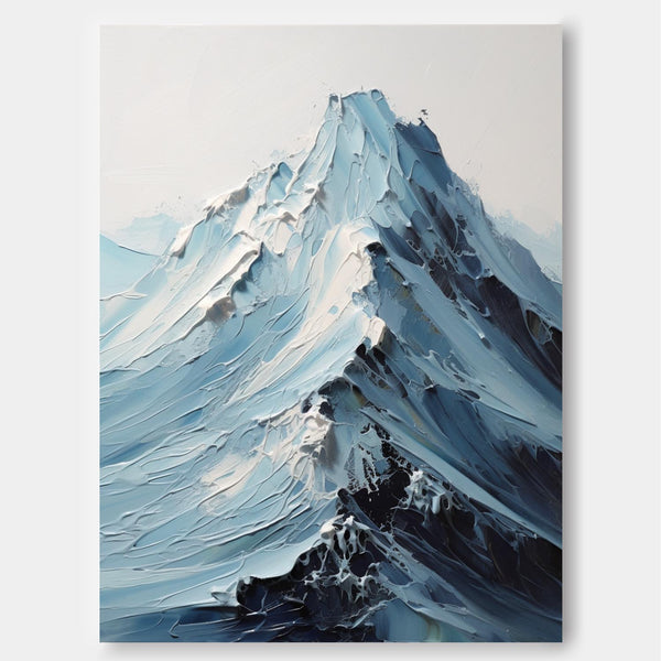 Abstract Snow Mountain Scenery Wall Art Acrylic Painting Large Texture Landscape Oil Painting On Canvas Home Decor