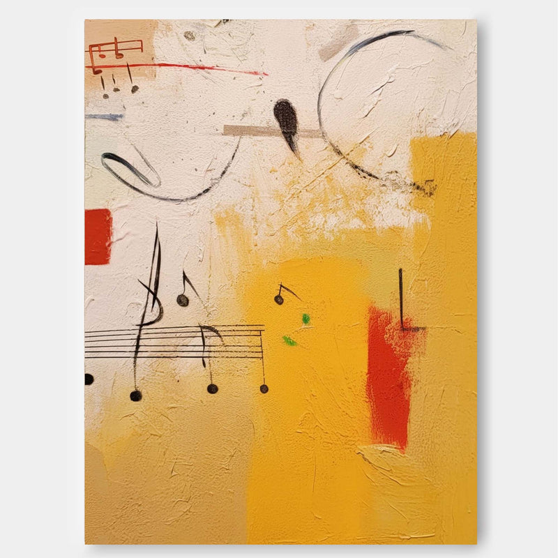Vibrant Yellow Oil Painting Large Modern Abstract Wall Art Original Oil Painting on Canvas for Home Decor Gifts