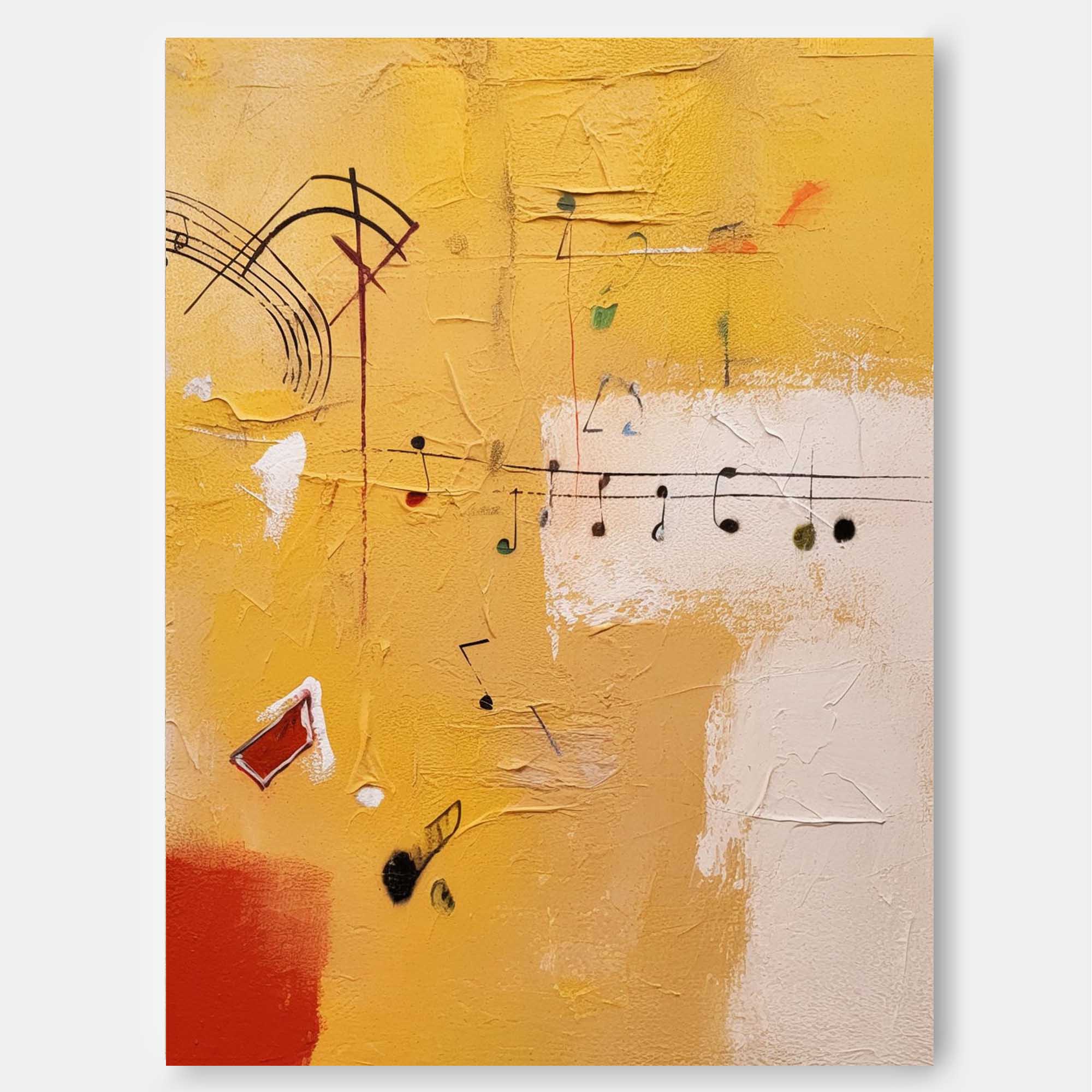 Large Modern Abstract Wall Art Original Oil Painting Canvas warm Yellow Oil Painting for Home Decor