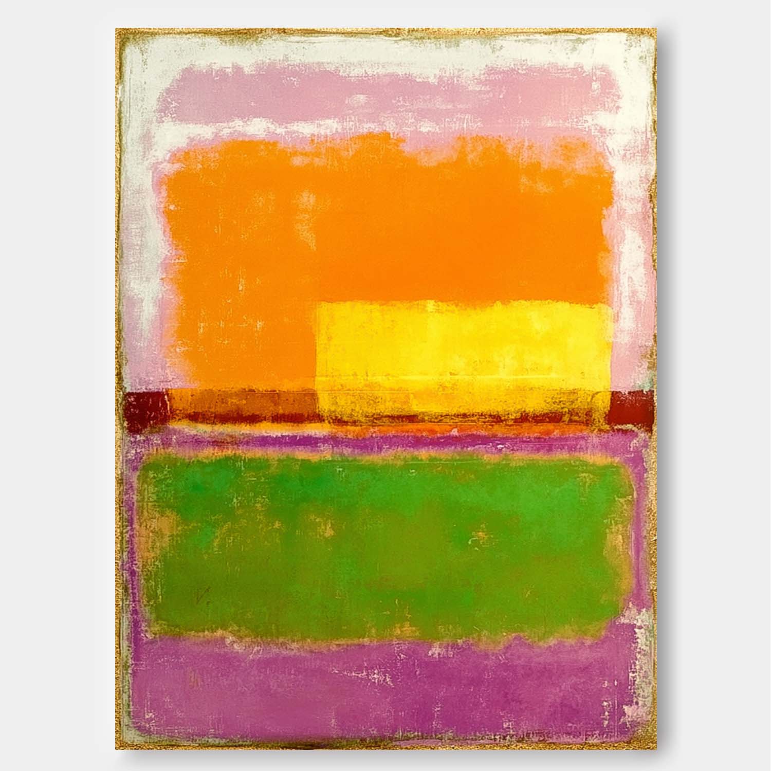 Large Geometry Painting Framed Abstract Multiple Color Splicing Acrylic painting Original Vibrant Wall Art