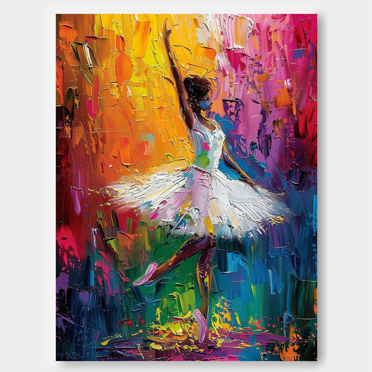 Colorful Artwork Original Exquisite Ballet Girl Wall Art Large ...