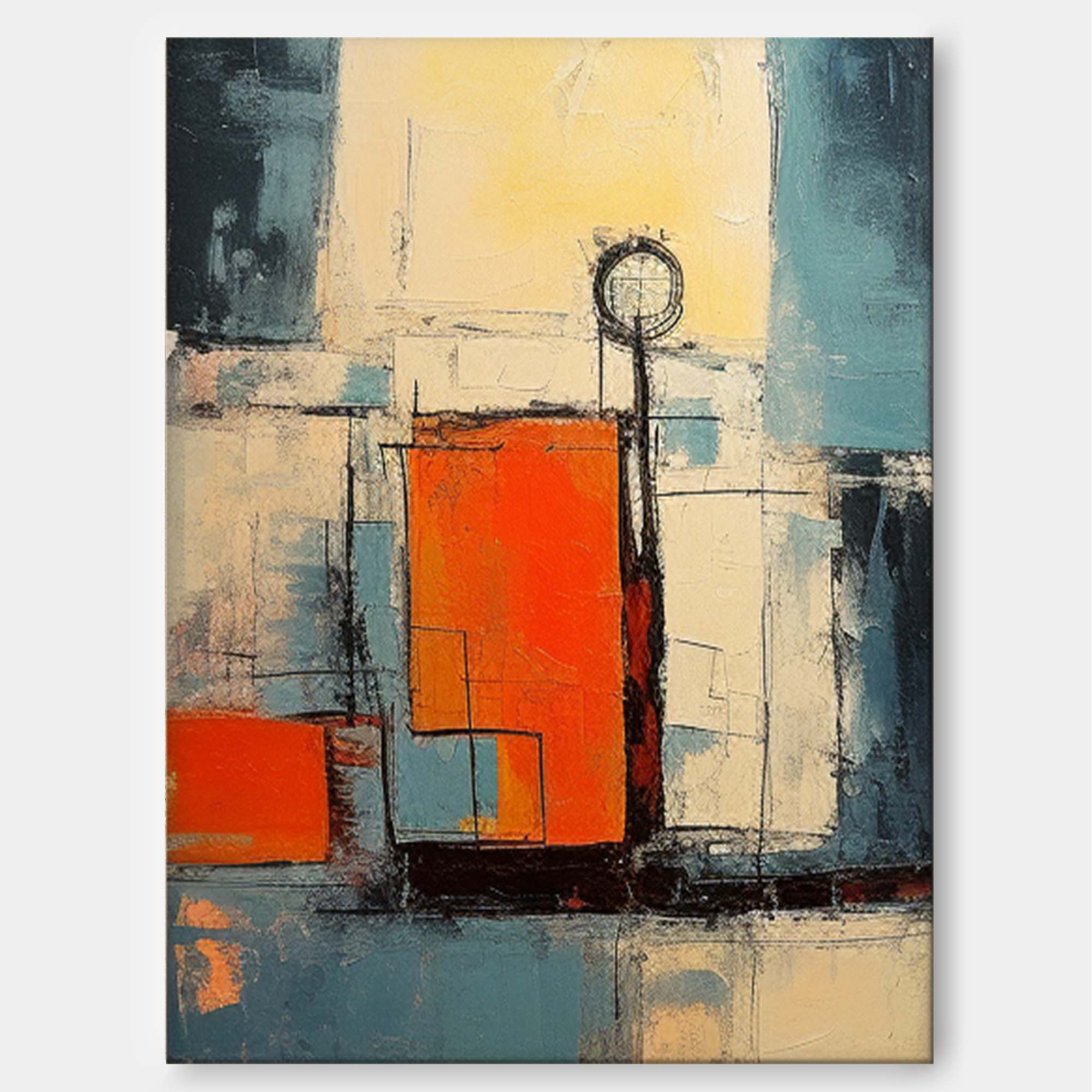 Large Original Painting Color Modern Texture Wall Art Abstract Graffiti Oil Painting On Canvas Home Decor