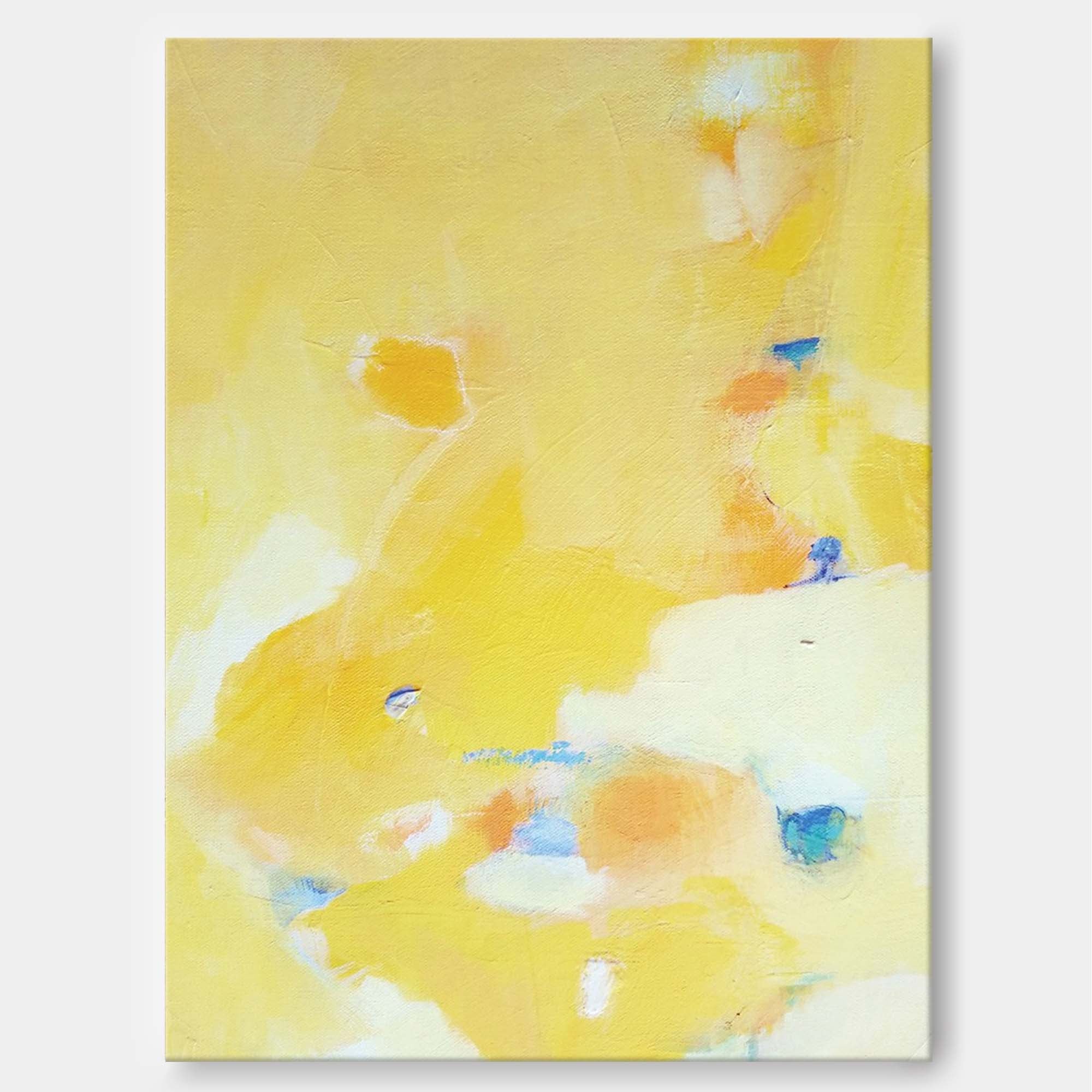 Large Abstract Wall Art Gold Abstract Painting Yellow Living Room Minimalist Canvas Wall Art