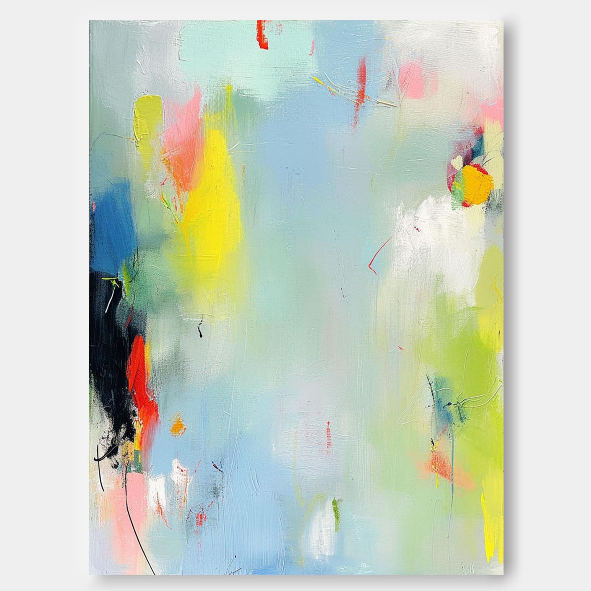 Quality Large Original Abstract Oil Painting On Canvas Modern Vibrant Colorful Wall Art For Living Room