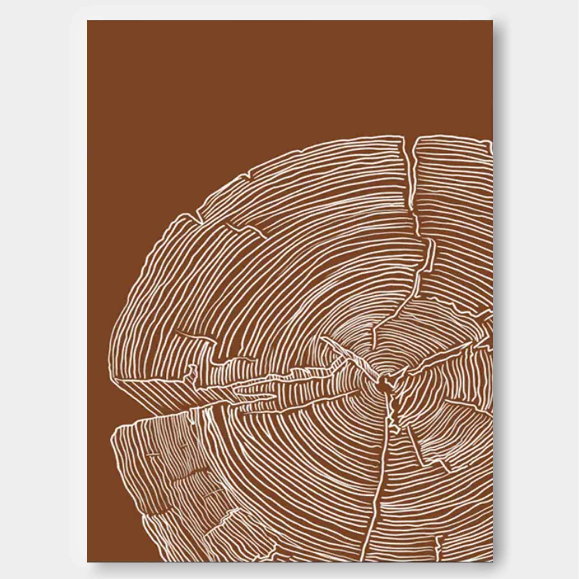 Brown Modern Wall Art Large Original Graffiti Petal Texture Abstract Oil Painting On Canvas For Living Room