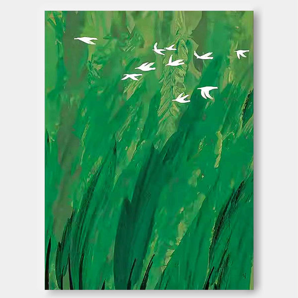 Minimalist Canvas Oil Painting Big Abstract Forest Acrylic Painting Original Landscape Artwork Home Decor