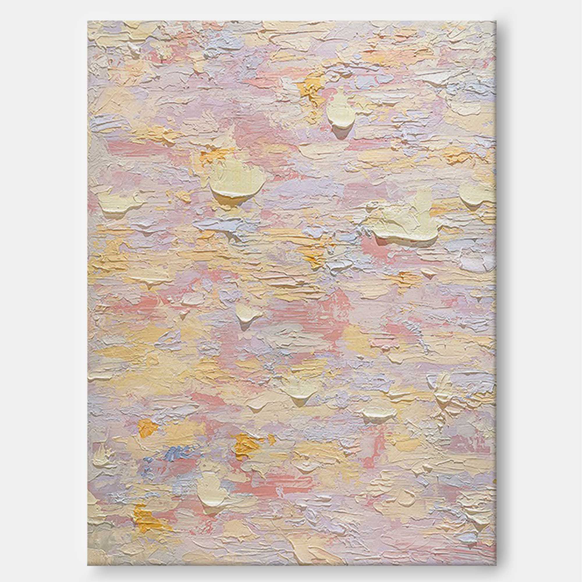 Textured Wall Art Pink Painting On Canvas Original Abstract Painting Large Modern Colorful Wall Art