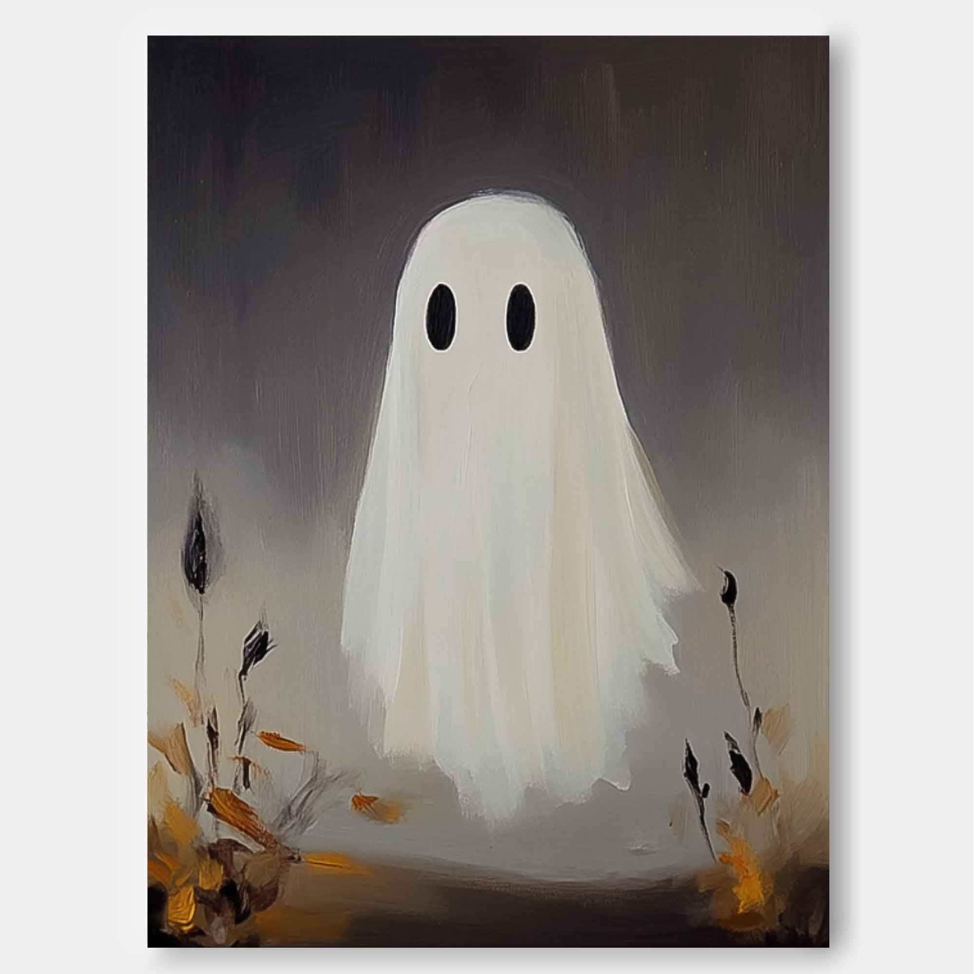 High Quality Original Artwork Large Modern Acrylic Painting On Canvas Cute Ghost Abstract Oil Painting