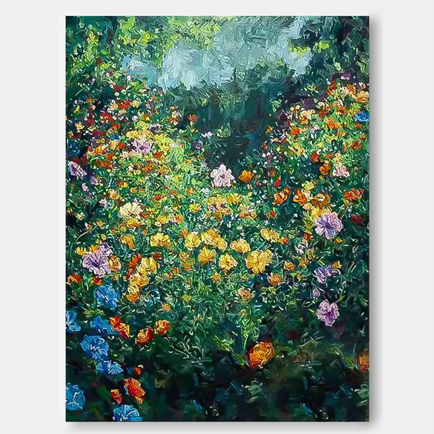 Rich Variety Of Floral Abstract Acrylic Painting On Canvas Contemporary Cute Flower Wall Art Forest Artwork On Sale