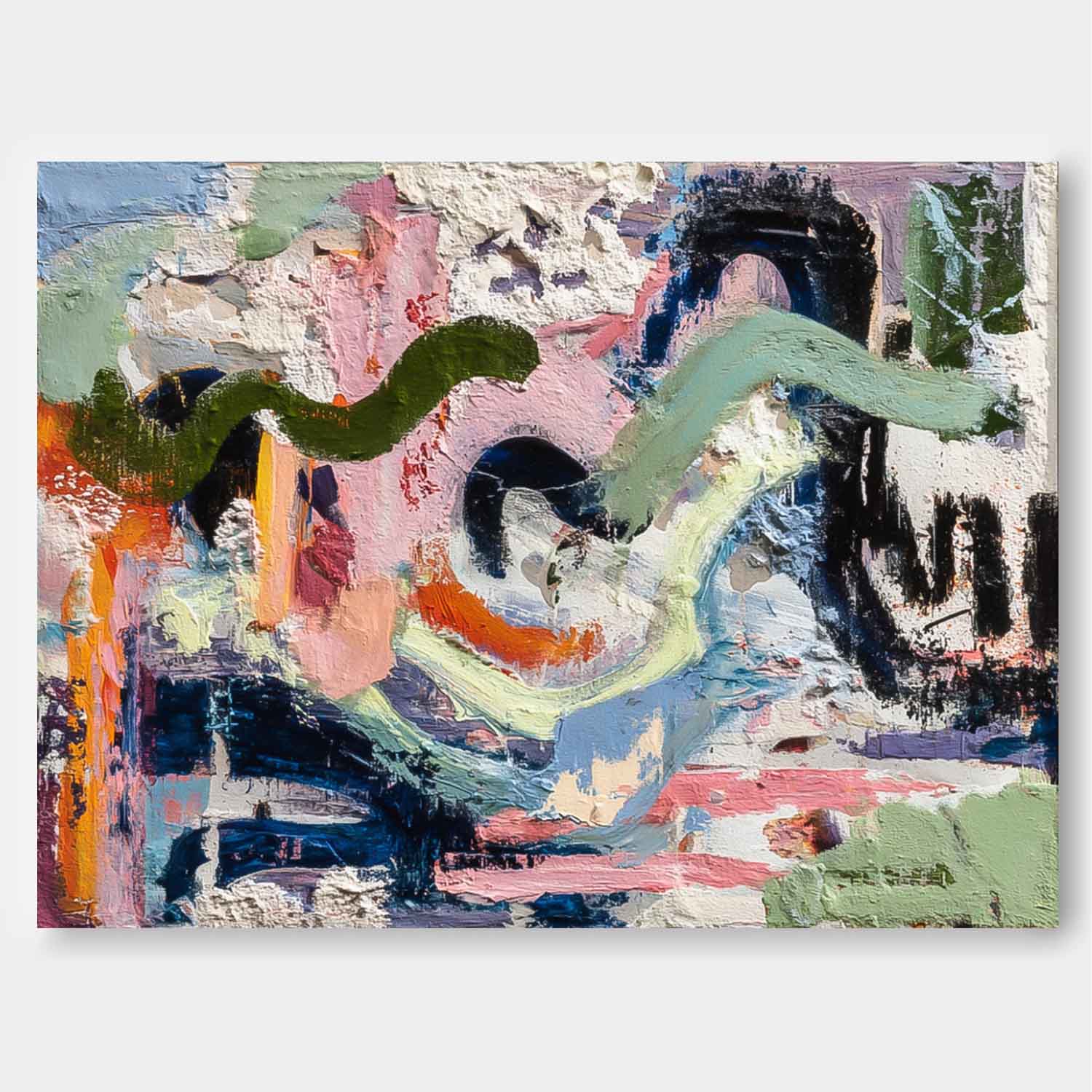 Colorful Irregular Graffiti Artwork Abstract Oil Painting Texture Acrylic painting Original Wall Art