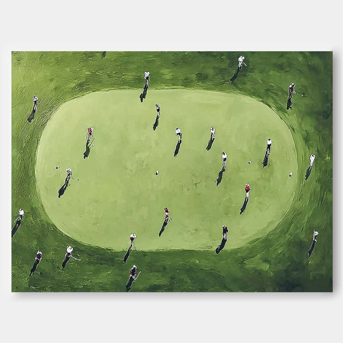 Textured Large Football Court Painting Canvas Abstract Football Sports Wall Art Football Lovers Gift