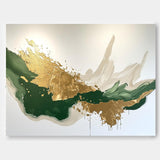 Green Large Original Abstract Gold Wall Art Abstract Paintings Online Contemporary Artwork For Living Room