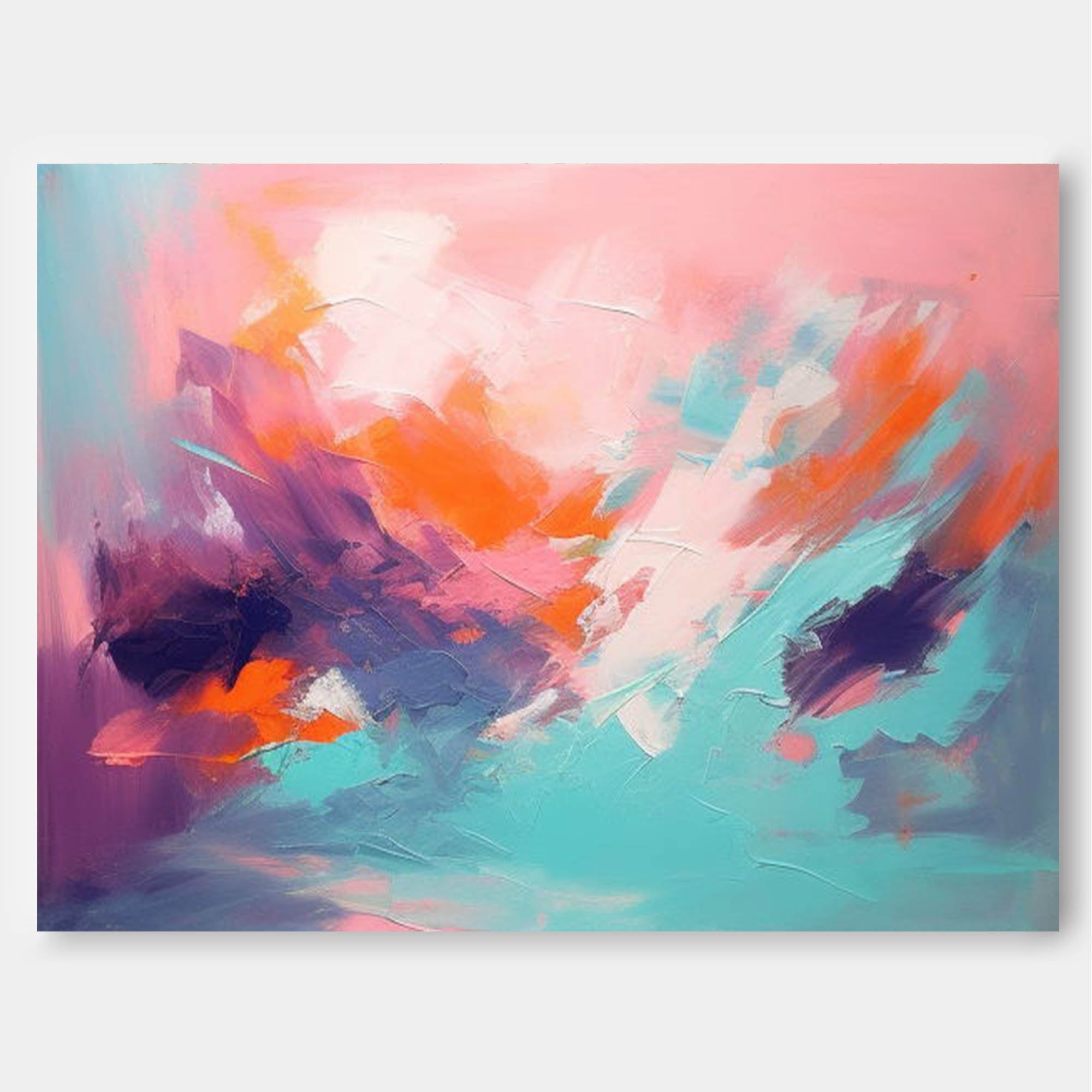 Modern Abstract Painting Bright Colorful Large Abstract Oil Painting Original Wall Art Home Decoration