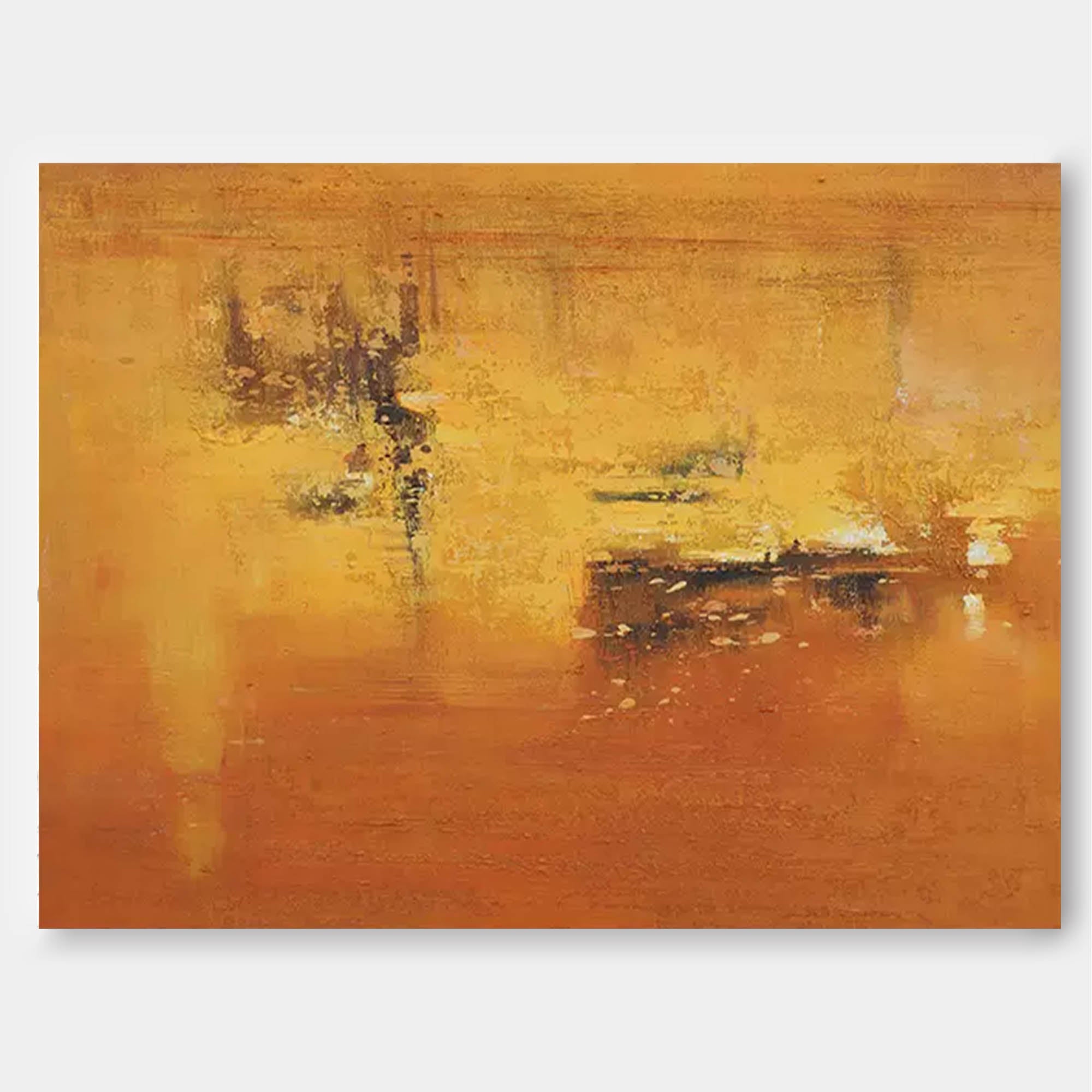 Original Abstract Oil Painting On Canvas Large Yellow Wall Art Modern Oil Painting Home Decor