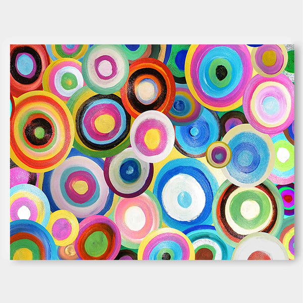Modern  Acrylic Painting Bright Colorful Large Abstract Oil Painting Original Wall Art Home Decoration