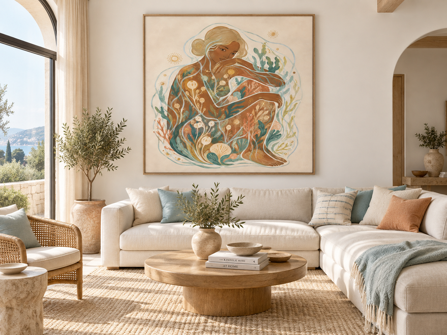 Bohemian Wall Art For Bedroom Living Room Earth Tones