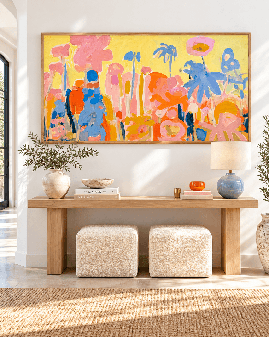 Original Abstract Art With Warm Tones For A Bright And Modern Home Decor