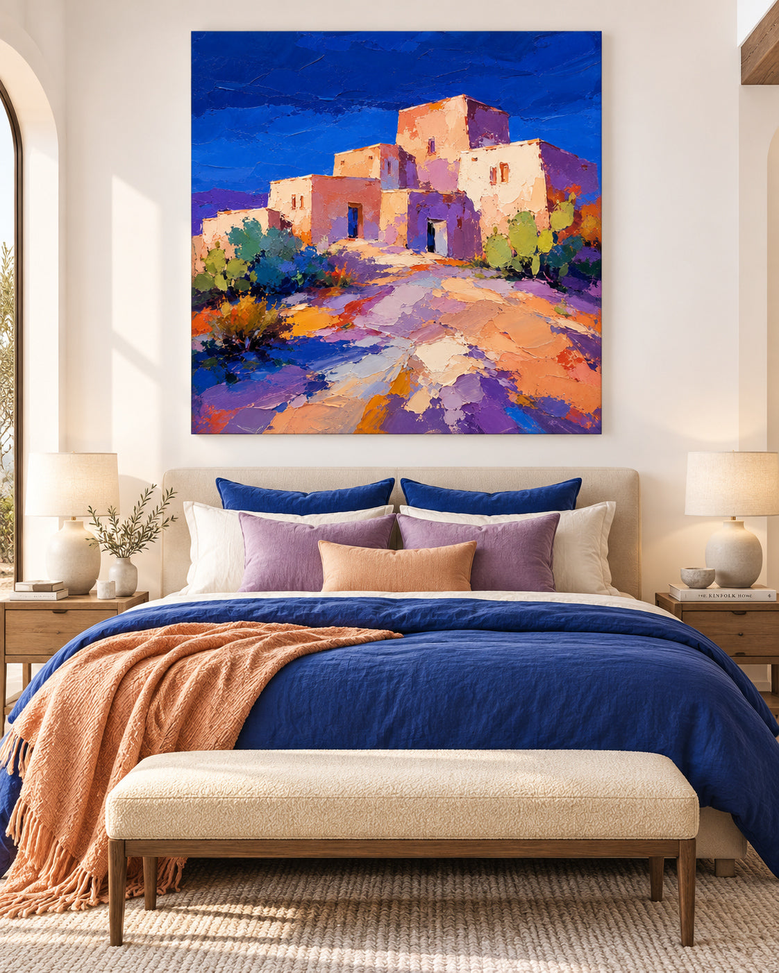Textured Impressionist Landscape Painting With High Saturation Colors