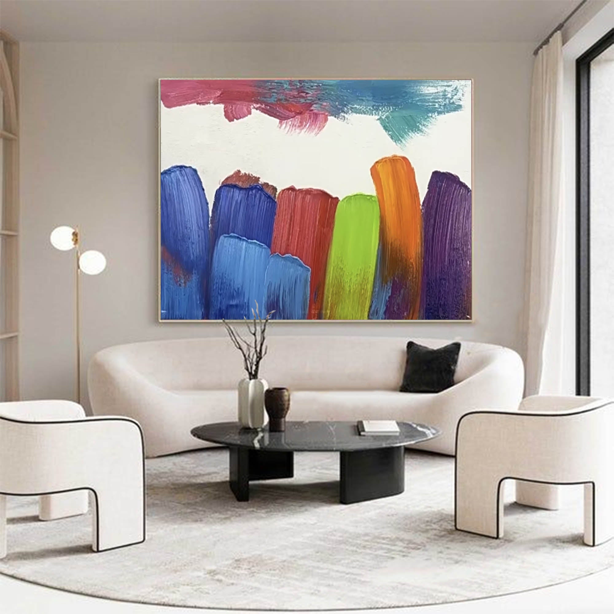 Extra Large Wall Art Original Abstract Colorful Painting On Canvas Modern Abstract Painting