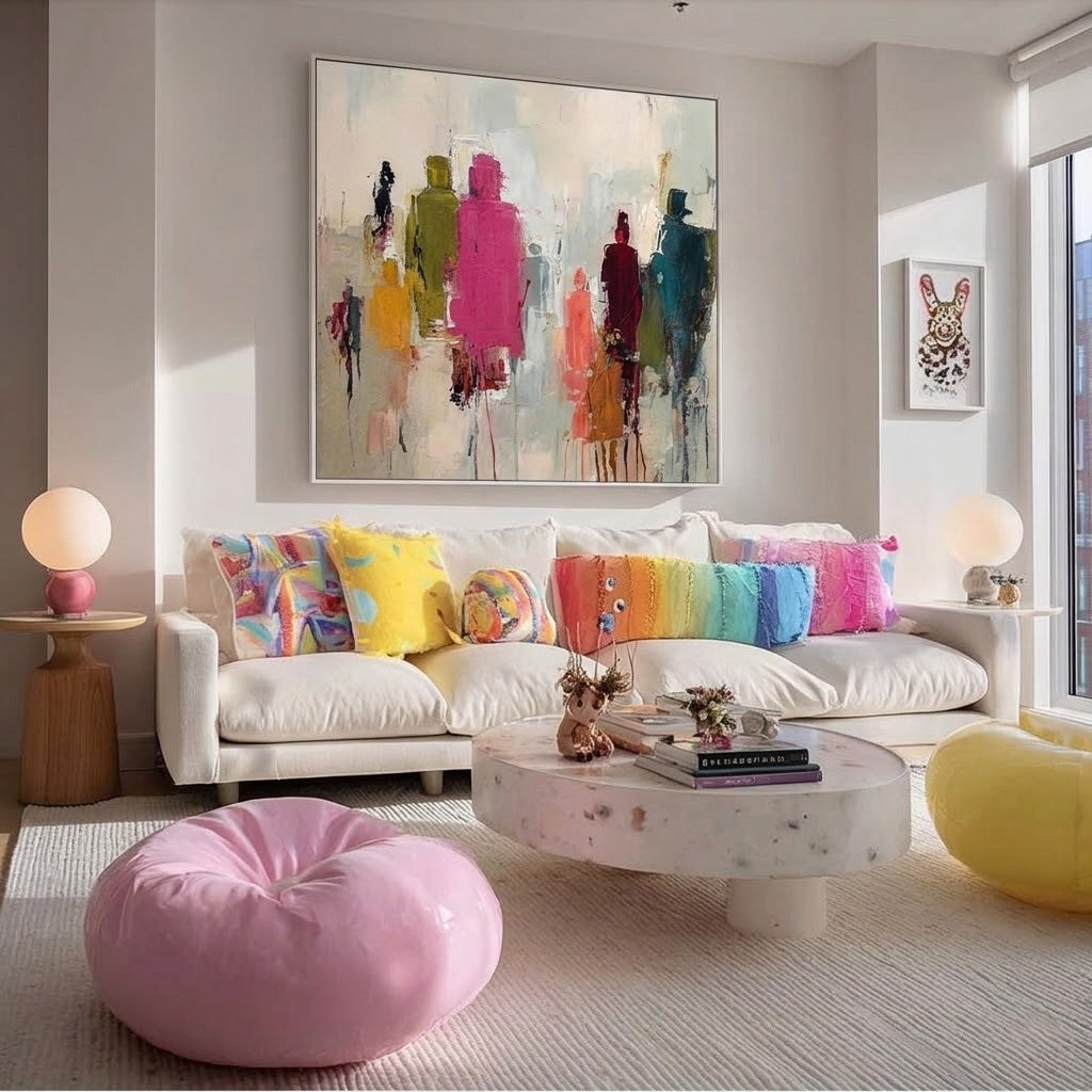 Silhouettes From Behind Art Expressive Abstract Figures With Rich Texture For Contemporary Home And Office Interior Design
