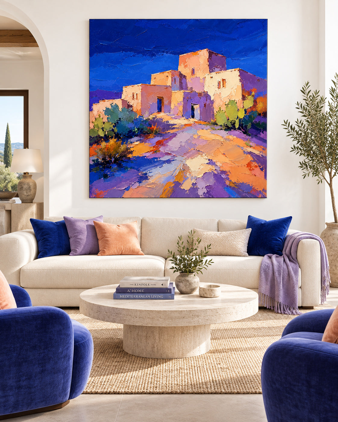 Textured Impressionist Landscape Painting With High Saturation Colors