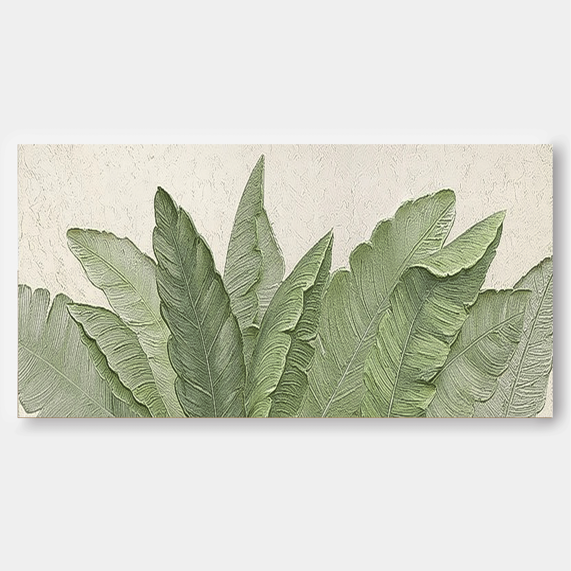 Affordable Large Wall Art Textured Foliage Acrylic Painting Original Modern Leaf Painting On Canvas For Living Room