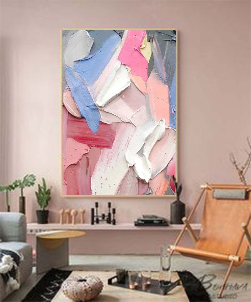 Original Oil Painting On Canvas Abstract Colorful 3D Textured Wall Art Living Room Fashion Decor Modern Art