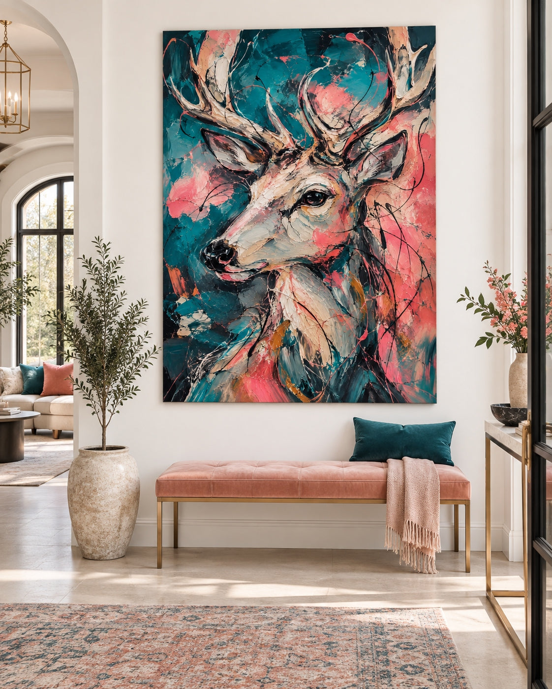 Modern Graffiti Style Wall Art For Living Room And Entryway Decor
