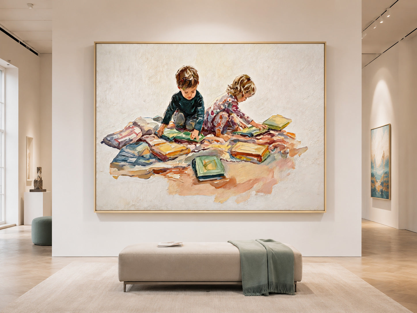 Adorable Kids Playing Art For Playroom Nursery And Kids Room Walls