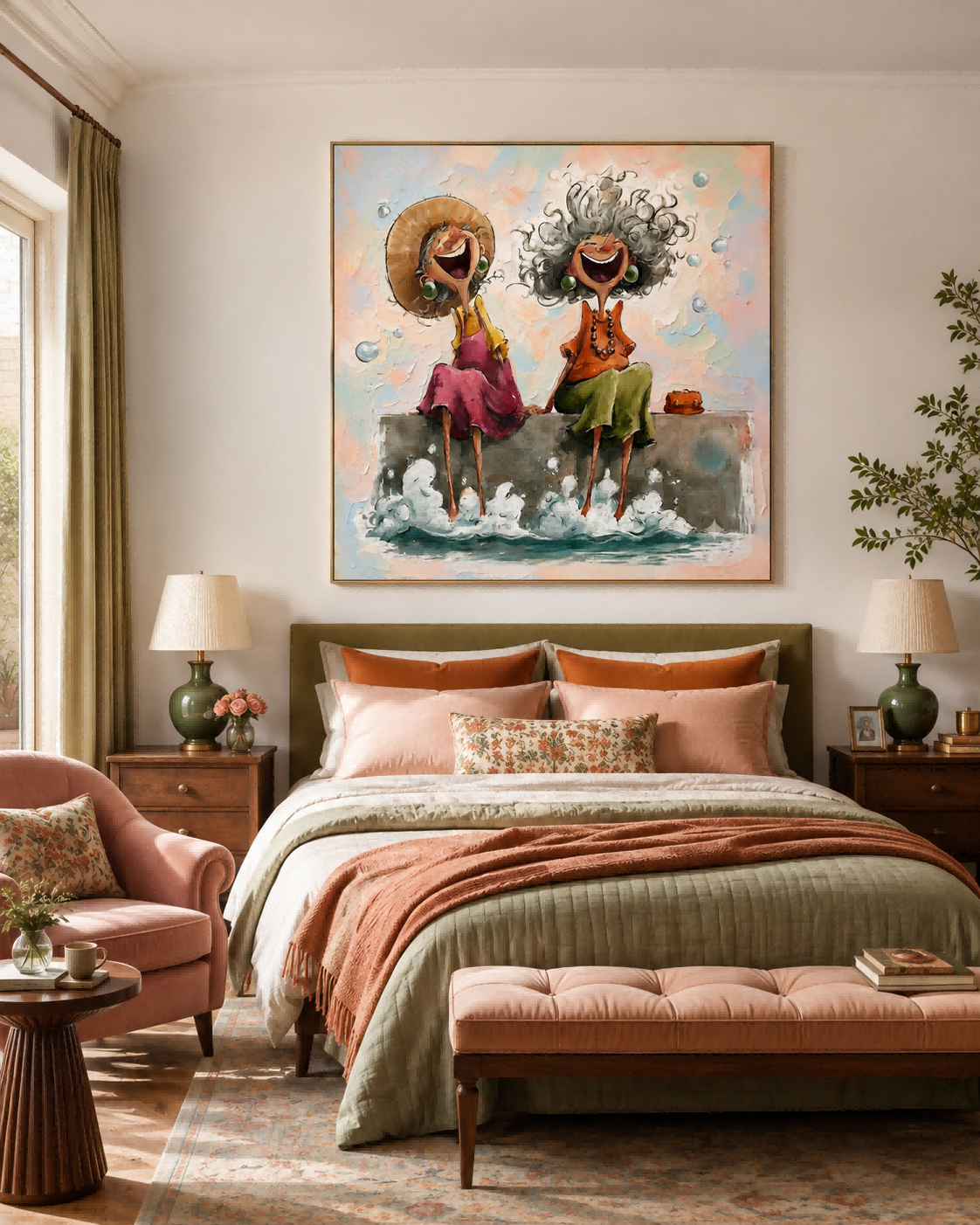 Textured Expressive Figure Art With Vibrant Colors For Modern Walls