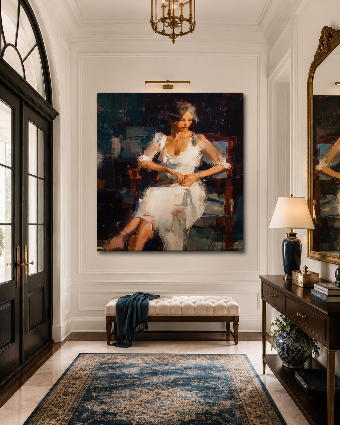 Original Expressive Figure Painting With Rich Texture For Modern Home Gallery