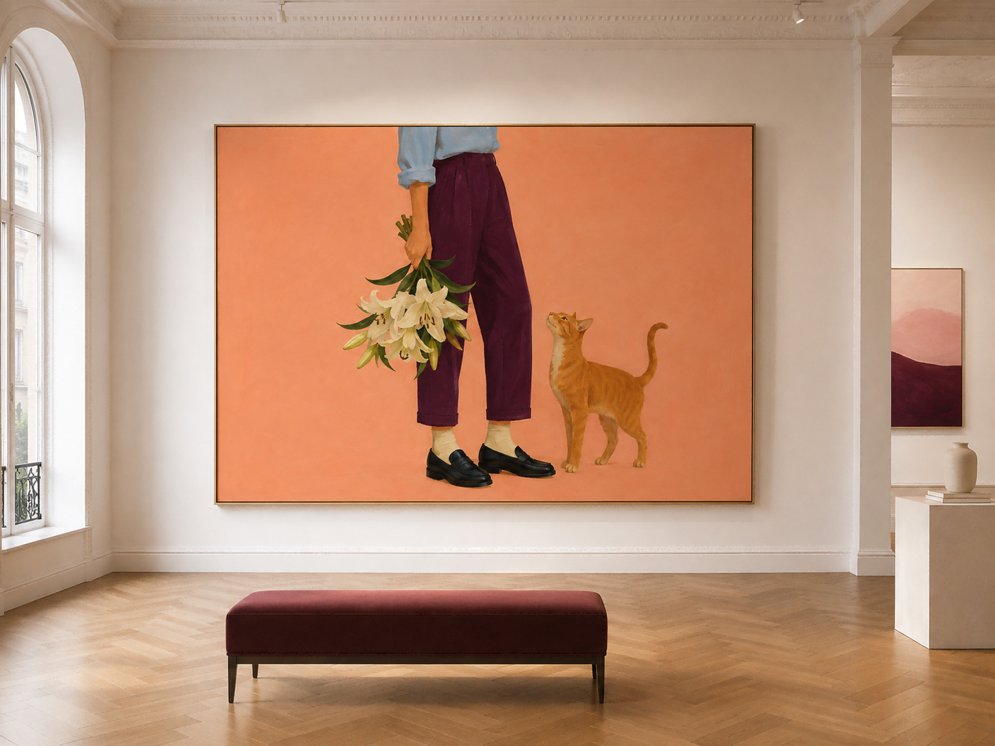Minimalist Figurative Canvas Art Daily Life Warmth Original Oil