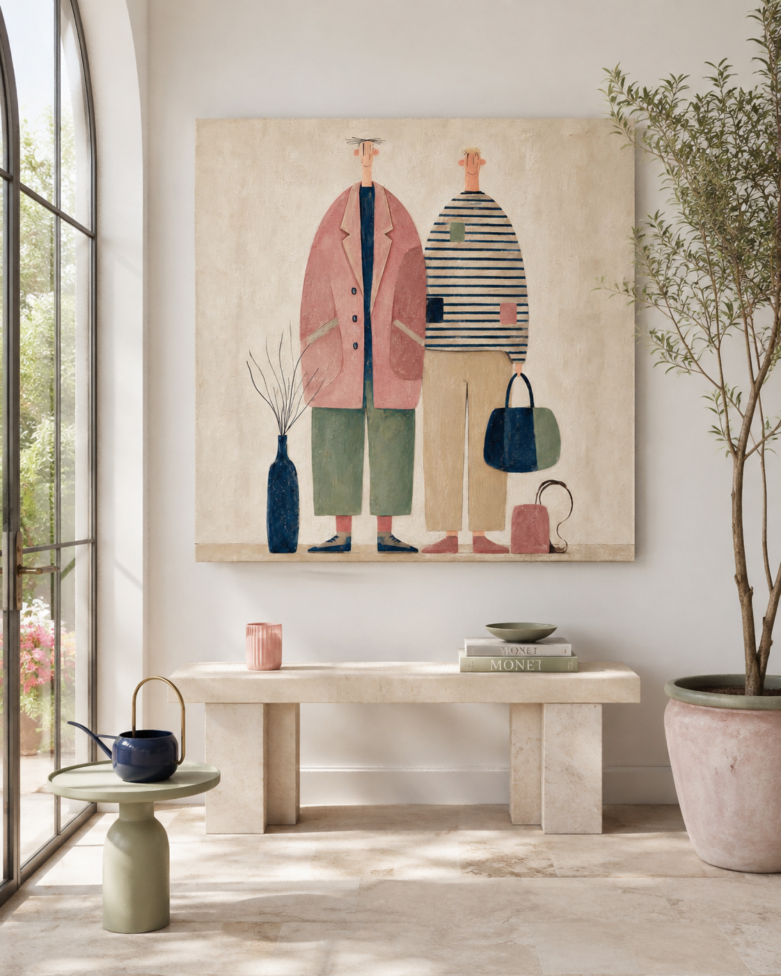 Healing Fairytale Art Modern Vintage Illustration Original Canvas Wall Decor