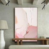 Pink Modern Texture Oil Painting On Canvas Original Abstract Wall Art Large Texture Oil Painting Home Decor