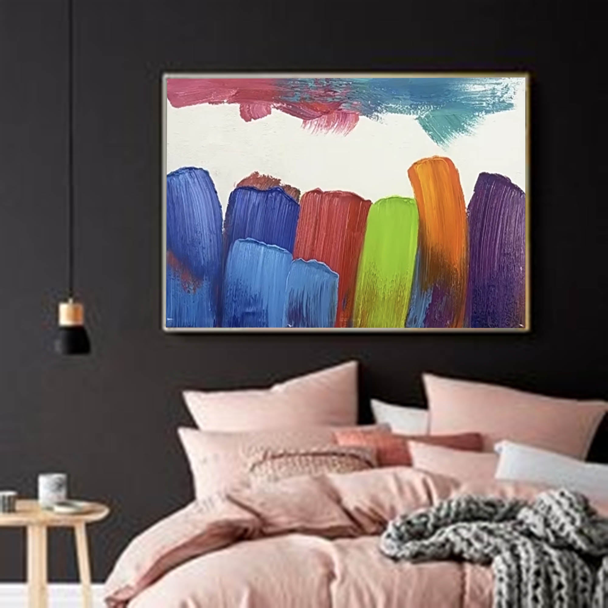 Extra Large Wall Art Original Abstract Colorful Painting On Canvas Modern Abstract Painting