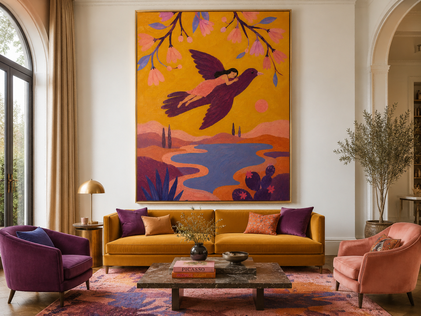 Colorful Fantasy Landscape Wall Art For Living Room And Bedroom Decor