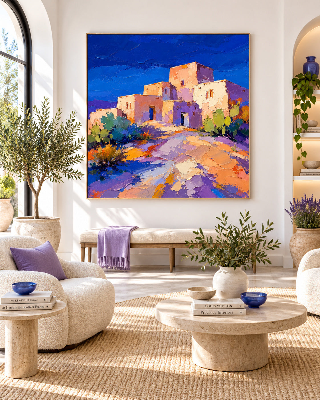 Textured Impressionist Landscape Painting With High Saturation Colors