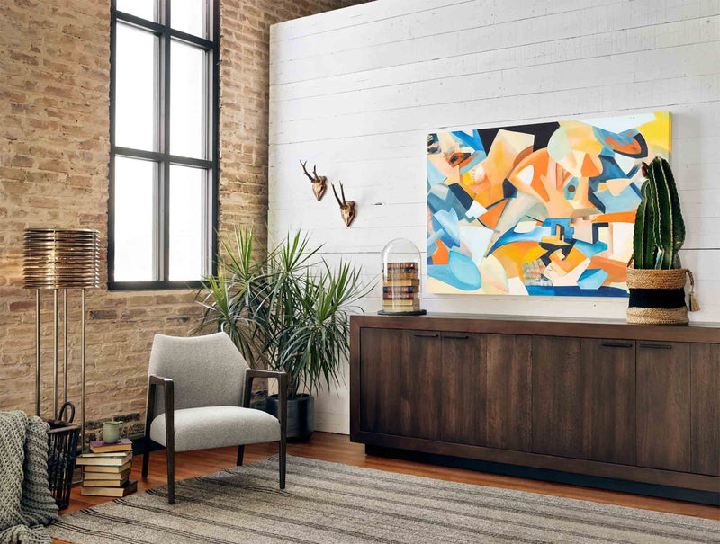 Original Abstract Oil Painting On Canvas Geometric Painting Living Room Wall Art Decor