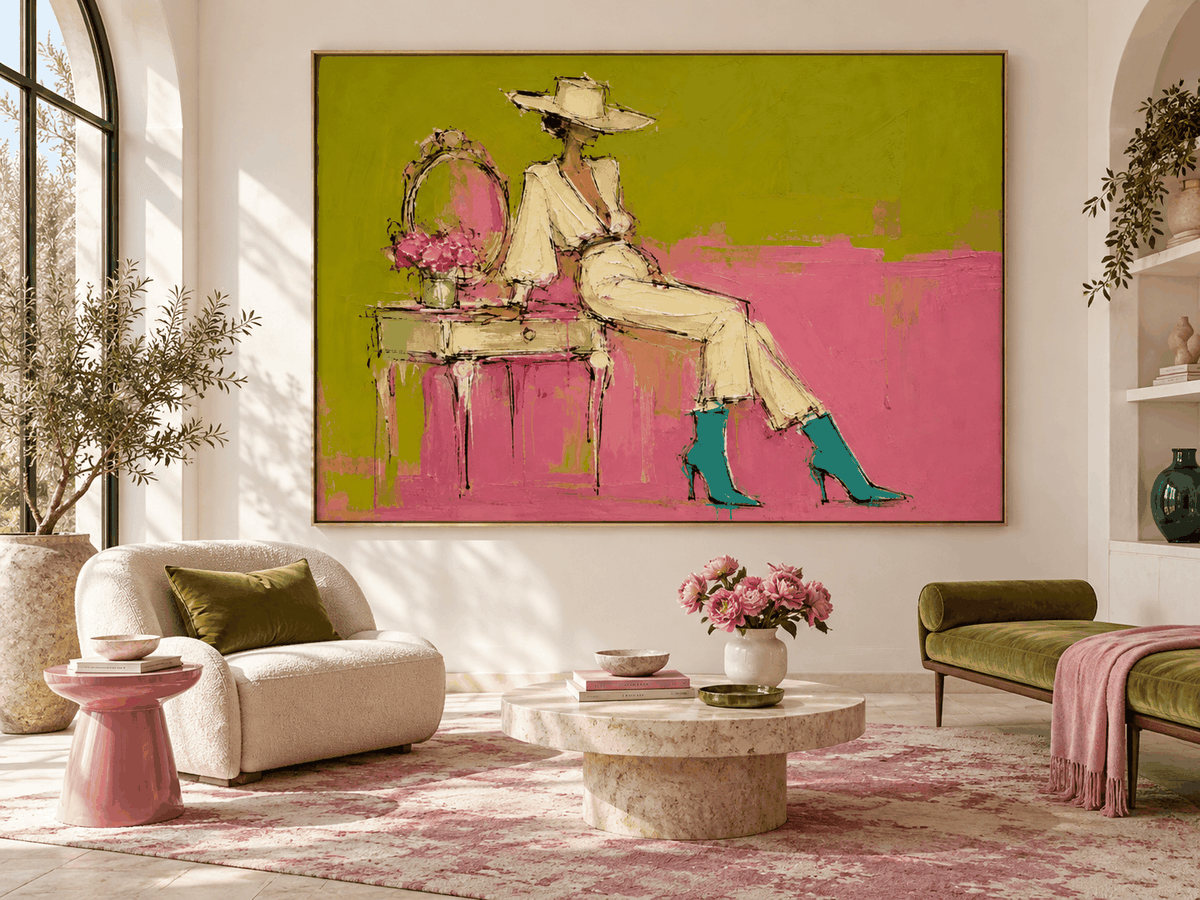 Textured Abstract Art Modern Vintage Style Hand Painted Canvas Textured Abstract Art Modern Hand Painted Canvas