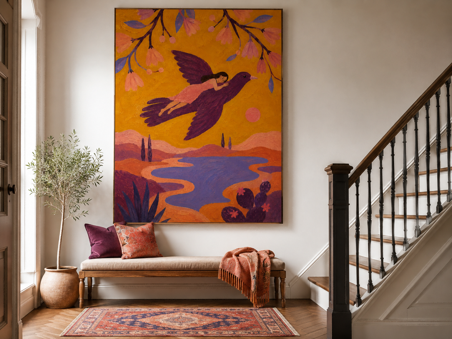 Colorful Fantasy Landscape Wall Art For Living Room And Bedroom Decor