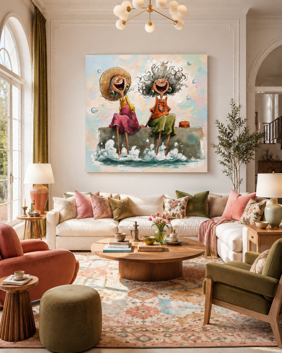 Textured Expressive Figure Art With Vibrant Colors For Modern Walls