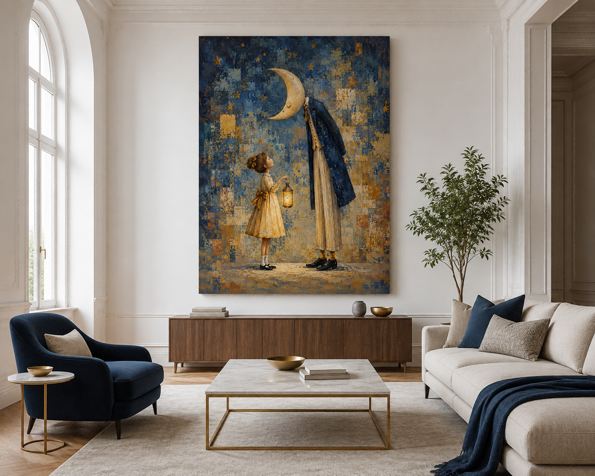 Abstract Surrealist Painting Modern Fantasy Art With Textured Background Original Canvas