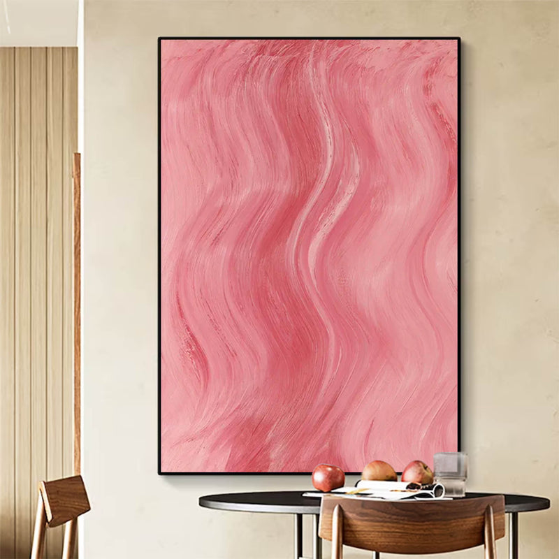 Pink Texture Minimalist Oil Painting On Canvas Large Abstract Acrylic Painting Original Wall Art Home Decor