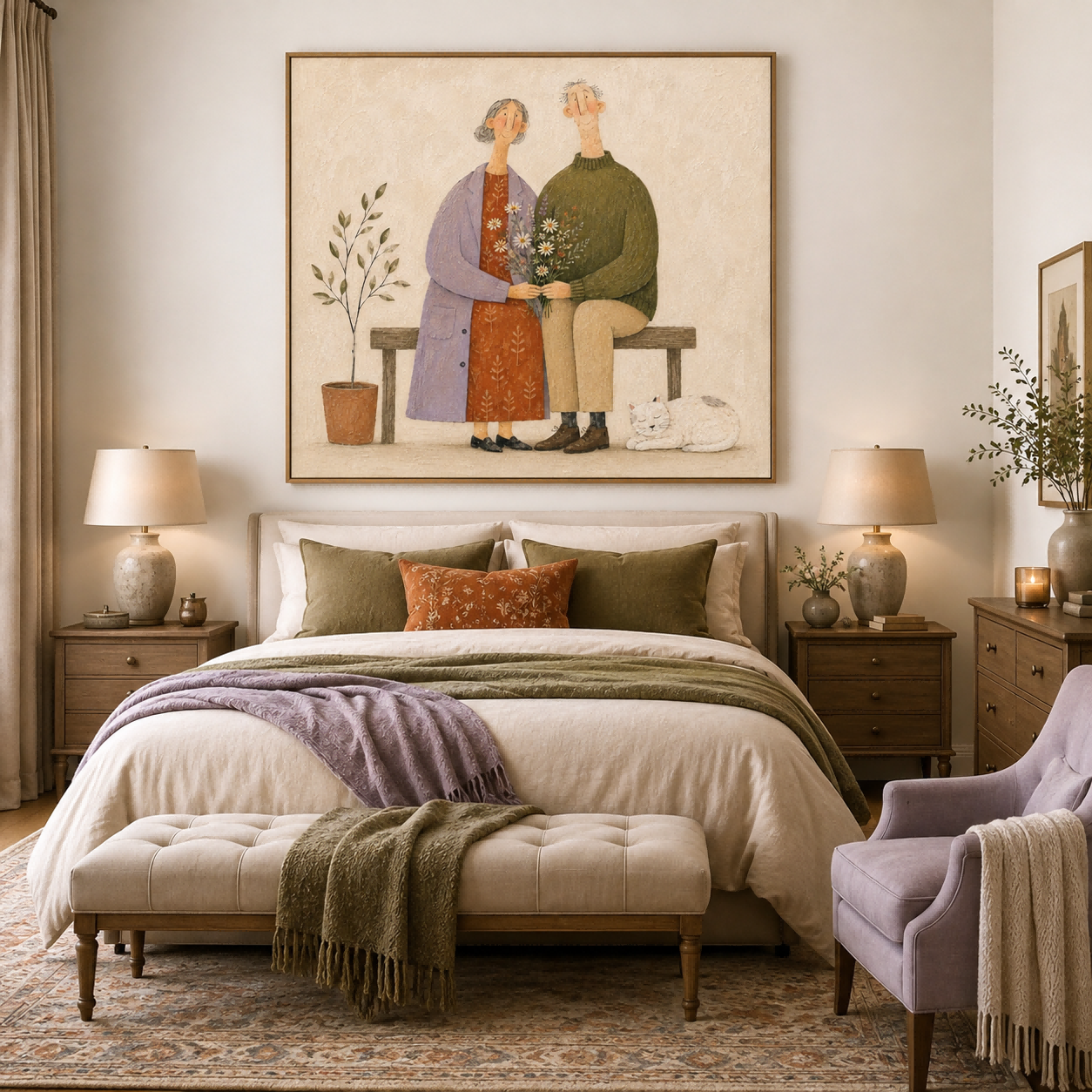 Vintage Style Canvas Art Of Romantic Senior Portrait Ideal For Anniversary Gift