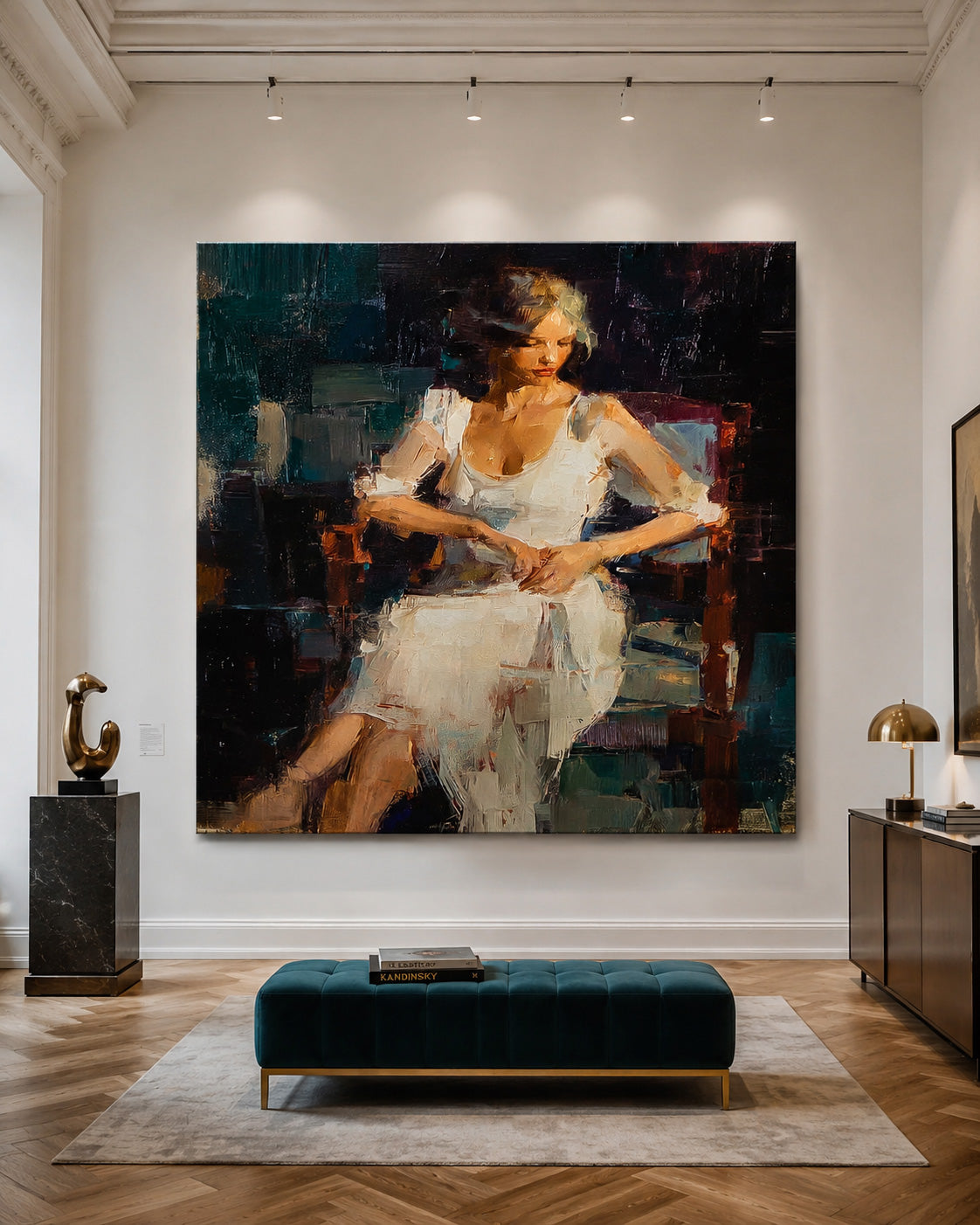 Original Expressive Figure Painting With Rich Texture For Modern Home Gallery
